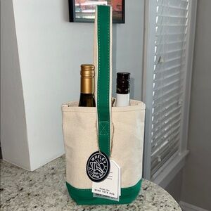 Whelky Canvas Wine Tote Bag for 2 Bottles